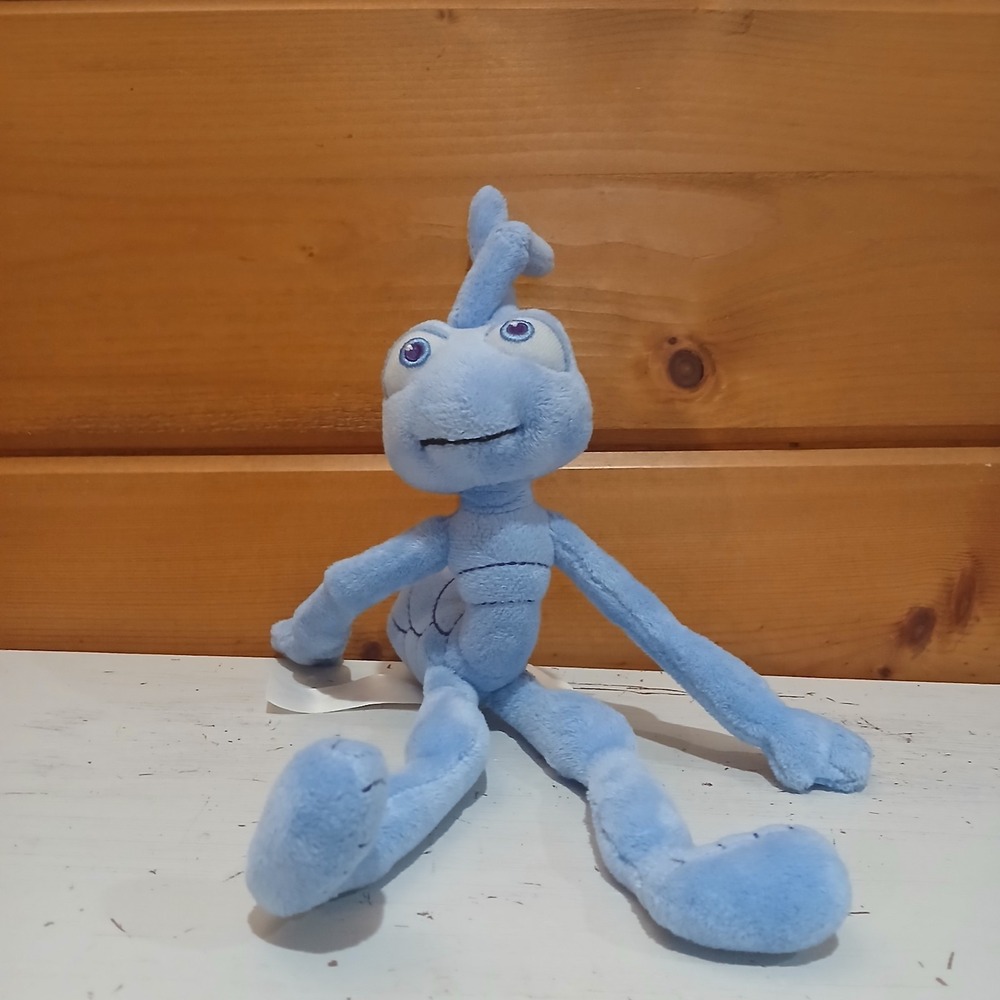 Disney Pixar Flik Ant A Bugs Life Plush Bendy Stuffed Vintage Blue 23" Bug F31